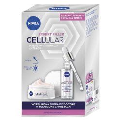 Nivea Expert Filler Cellular Anti-Wrinkle Cream For Day Use 50ml Hyaluronic Filling Face Serum 30ml