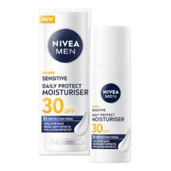 Nivea Men Sensitive Daily Protect Moisturizing Face Cream Spf30 50ml