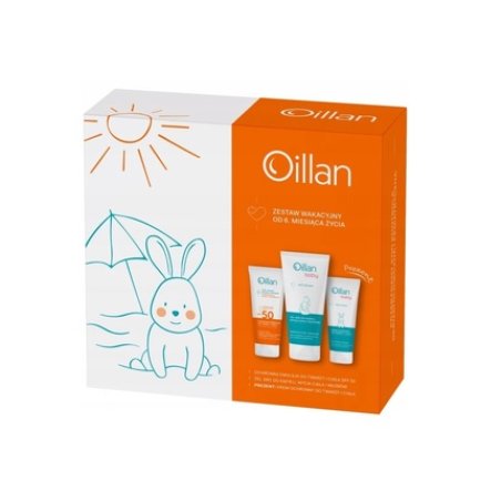Oillan Holiday Set For Baby - Spf 50 Emulsion 100ml, 3-In-1 Gel 200ml, Protective Cream 75ml