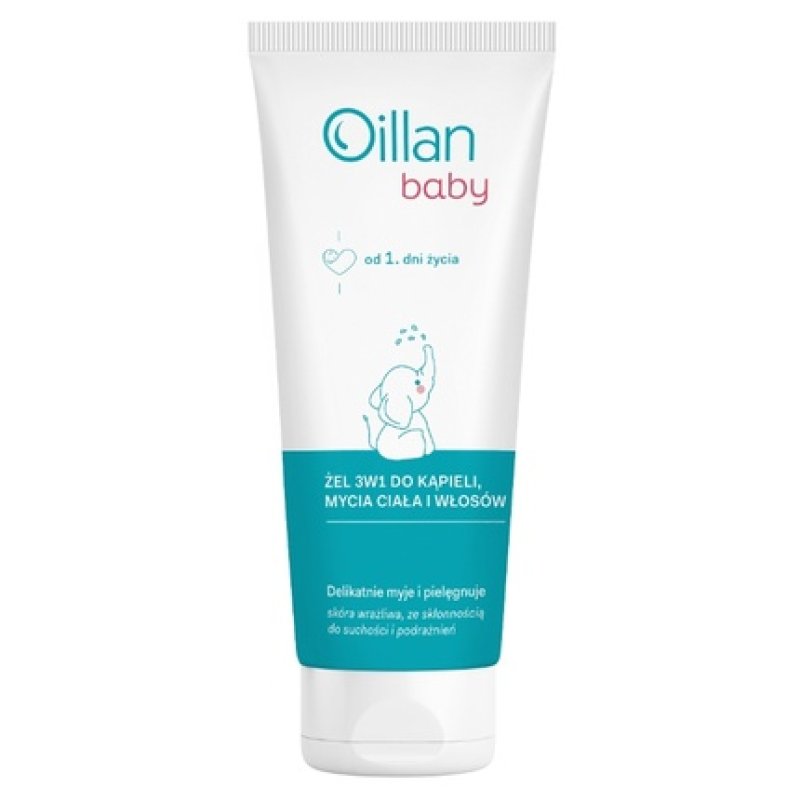 Oillan Baby 3 In 1 Gel For Bathing And Washing Body And Hair From Day 1, 100 Ml