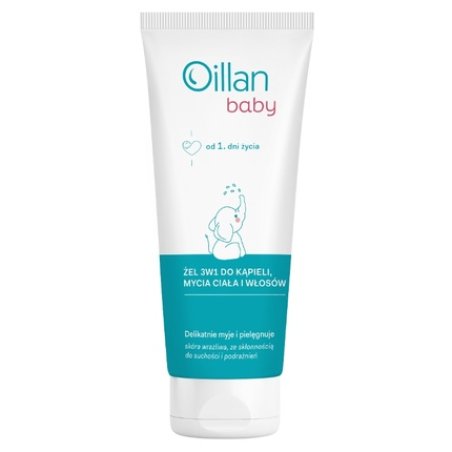 Oillan Baby 3 In 1 Gel For Bathing And Washing Body And Hair From Day 1, 100 Ml