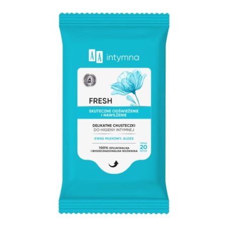 Aa Intymna Fresh Delicate Wipes For Intimate Hygiene - 20 Pieces