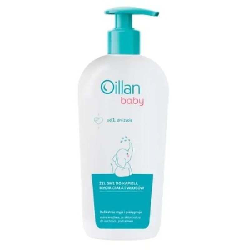 Oillan Baby 3 In 1 Gel For Bathing And Washing Body And Hair From Day 1 - 750 Ml