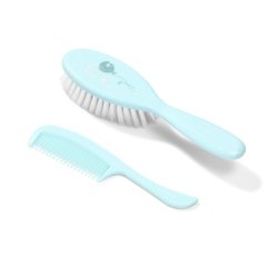 BabyOno Brush and Comb for Children and Infants with Super Soft Bristles Blue