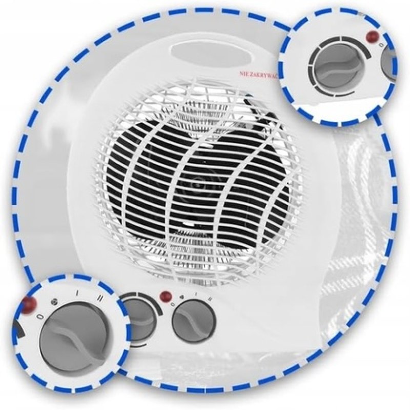 Volteno Small Compact Thermo Fan Electric Heater 2000W