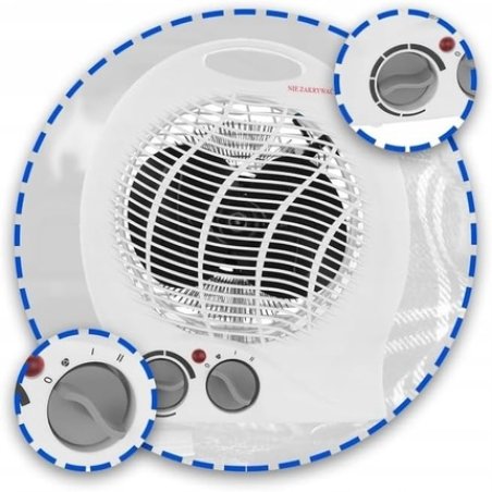 Volteno Small Compact Thermo Fan Electric Heater 2000W