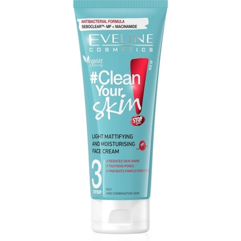 Eveline Cosmetics Cleanse Your Skin Light Mattifying Moisturising Face Cream 75ml