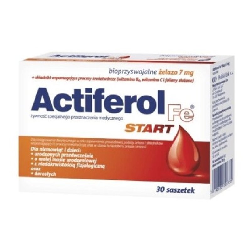 ActiFerol Fe Start 30 Sachets Vitamins B6, B12, C, Complex Folate