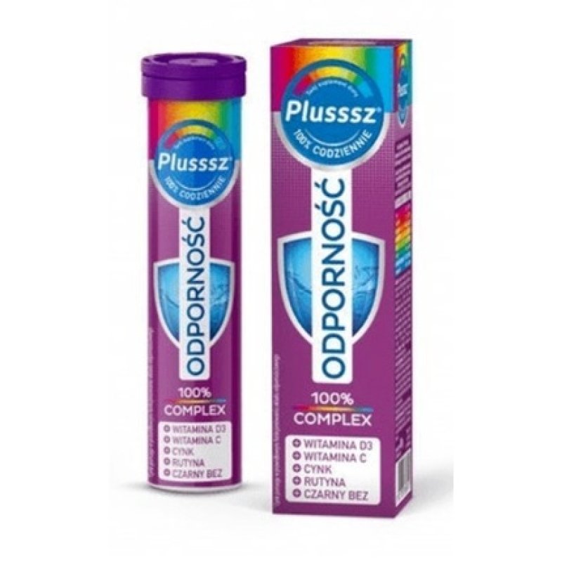 Plusssz Immunity 100% Complex Effervescent Tablets - 20 Count