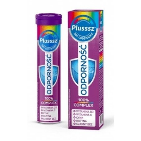 Plusssz Immunity 100% Complex Effervescent Tablets - 20 Count