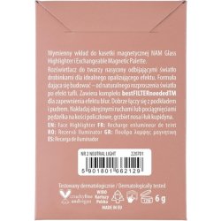 NAM Makeup Glass Highlighter Insert in a Blister NR 2 Neutral Light 6g 0.21 Ounce