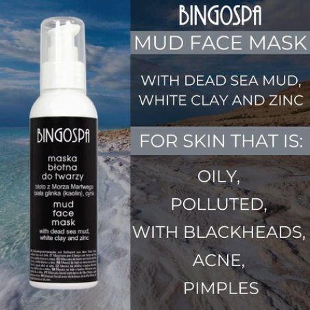 Dead Sea Mud Mask with Kaolin and Zinc for Oily Skin