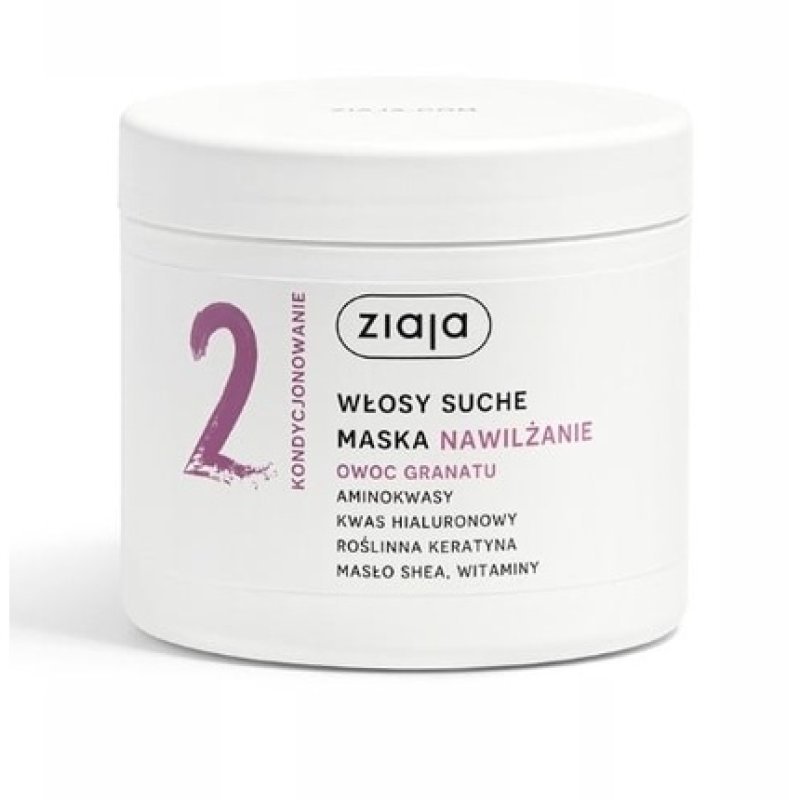 Ziaja Moisturizing Pomegranate Mask For Dry Hair - 350 Ml