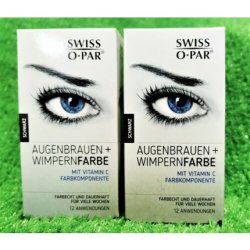 Swiss o Par Eyebrow Color and Eyelash Color Set Black