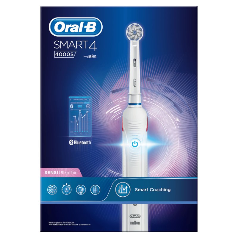 Oral-B SmartSeries Smart 4 4000S Sensi Ultrathin Adult Rotating-oscillating toothbrush White