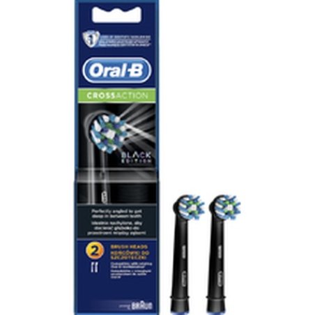 Oral B Cross Action Eb50 Black Replacement Brush Heads
