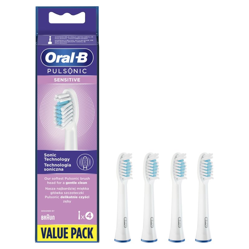 ORAL-B Pulsonic Sensitive Replacement Brush Heads for Sonic Toothbrushes