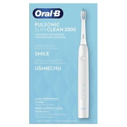 Oral-B Pulsonic Slim Clean 2000 Rechargeable Sonic Toothbrush White
