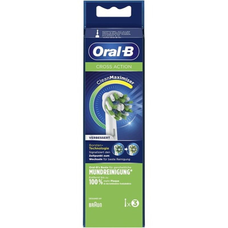 Oral-B CrossAction Brush with CleanMaximizer Technology - Pack of 3