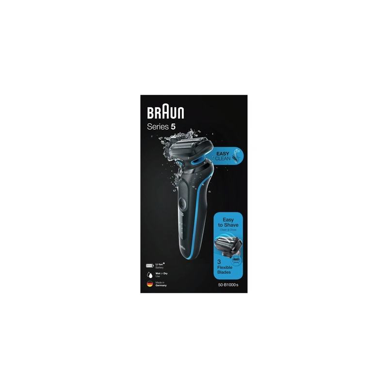 Braun Series 5 50-B1000s Blue Razor - Personal Care Grooming Tool
