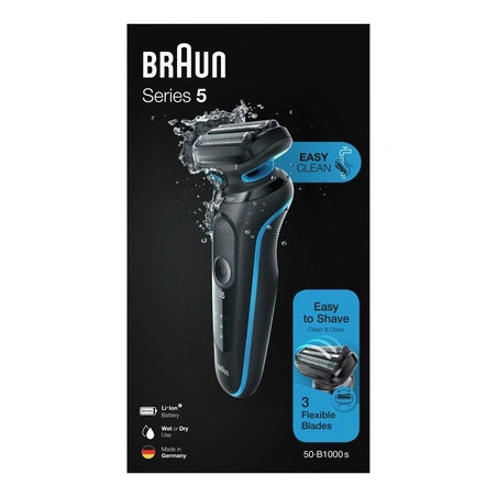 Braun Series 5 50-B1000s Blue Razor - Personal Care Grooming Tool