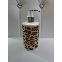 Soap Dispenser Leo Rhinestone Silver-Colored 250ml Liquid Soap