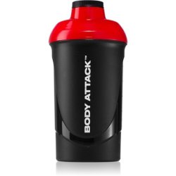 Body Attack Shaker Black-Red 600 ml - BPA-free