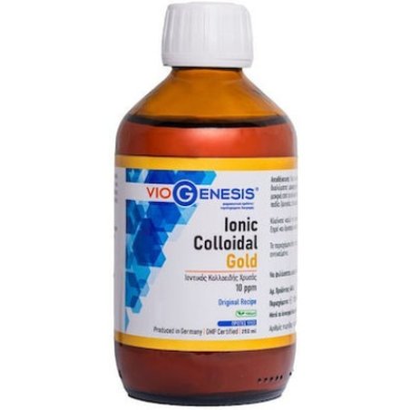 Viogenesis Colloidal Gold Ionic 10ppm High Purity Colloidal Gold Solution 250ml