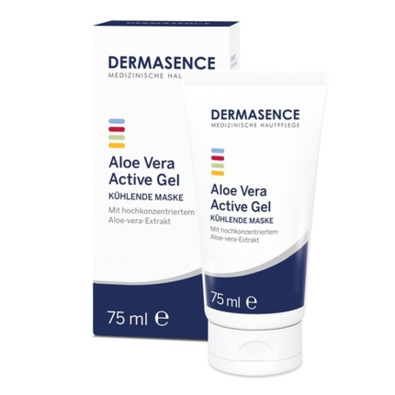 DERMASENCE Aloe Vera Active Gel 75ml Moisturizing and Soothing Care Mask for Face, Neck, and Decollete - Ideal After