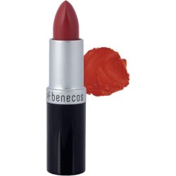 Benecos Natural Cosmetics Shimmering Lipstick with Organic Jojoba Oil and Organic Beeswax 4.5g Soft Coral