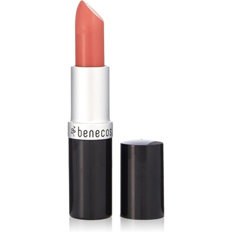 Benecos Natural Cosmetics Shimmering Lipstick with Organic Jojoba Oil and Organic Beeswax 4.5g Pink Honey
