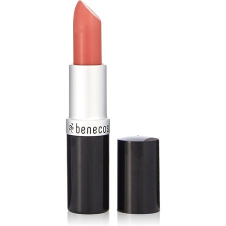 Benecos Natural Cosmetics Shimmering Lipstick with Organic Jojoba Oil and Organic Beeswax 4.5g Pink Honey