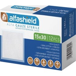 Karabinis Medical Alfashield Sterile Gauzes 15x30cm, Pack Of 12