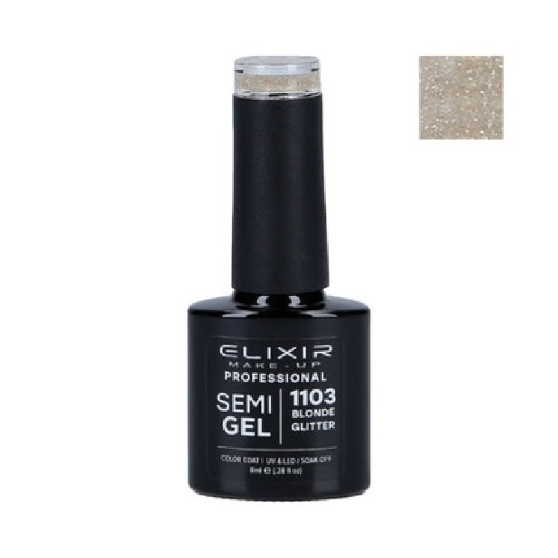 Elixir Hybrid Nail Polish 1103 Blonde Glitter 8ml