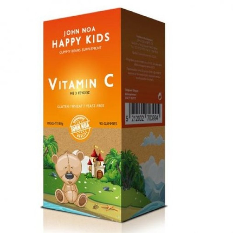 John Noa Happy Kids Vitamin C Orange Flavor 90 Gummies