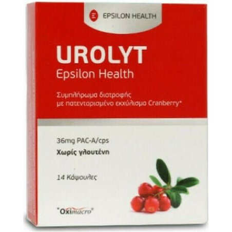 Epsilon Health Urolyt Dietary Supplement With Cranberry For The Urinary System - 14 Capsules