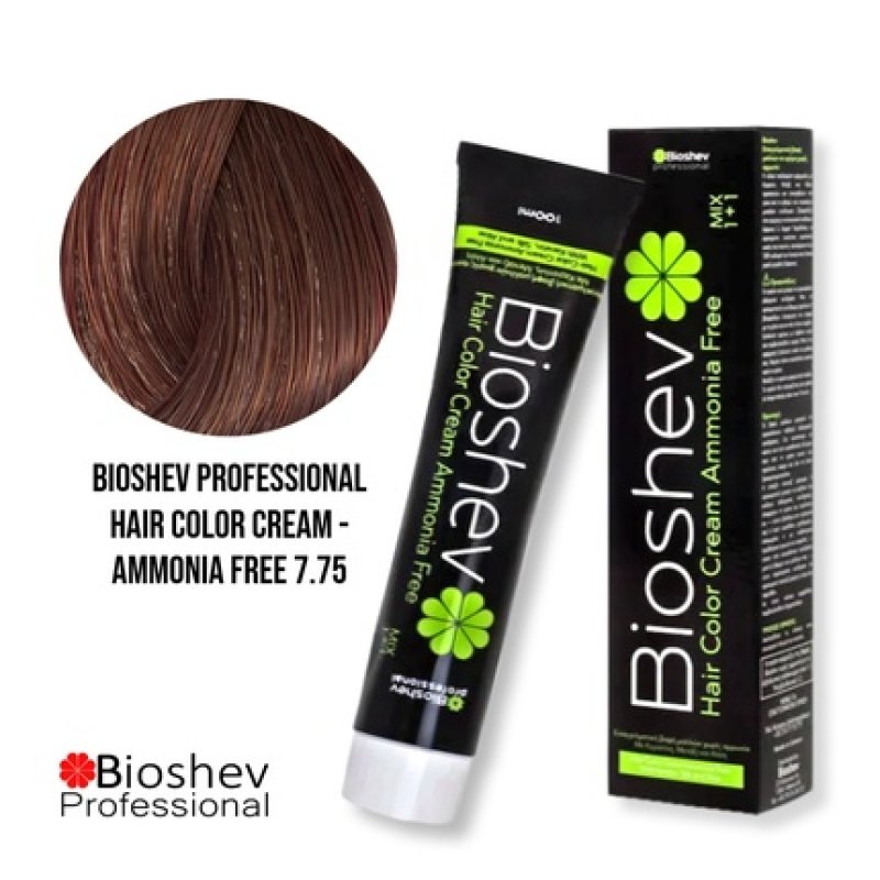 Bioshev Professional Hair Color Cream Ammonia Free 100ml - Dark Mahogany Blond