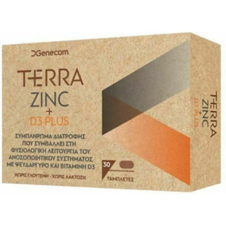 Terra Zinc D3 Plus Dietary Supplement For Normal Immune Function 30 Tablets