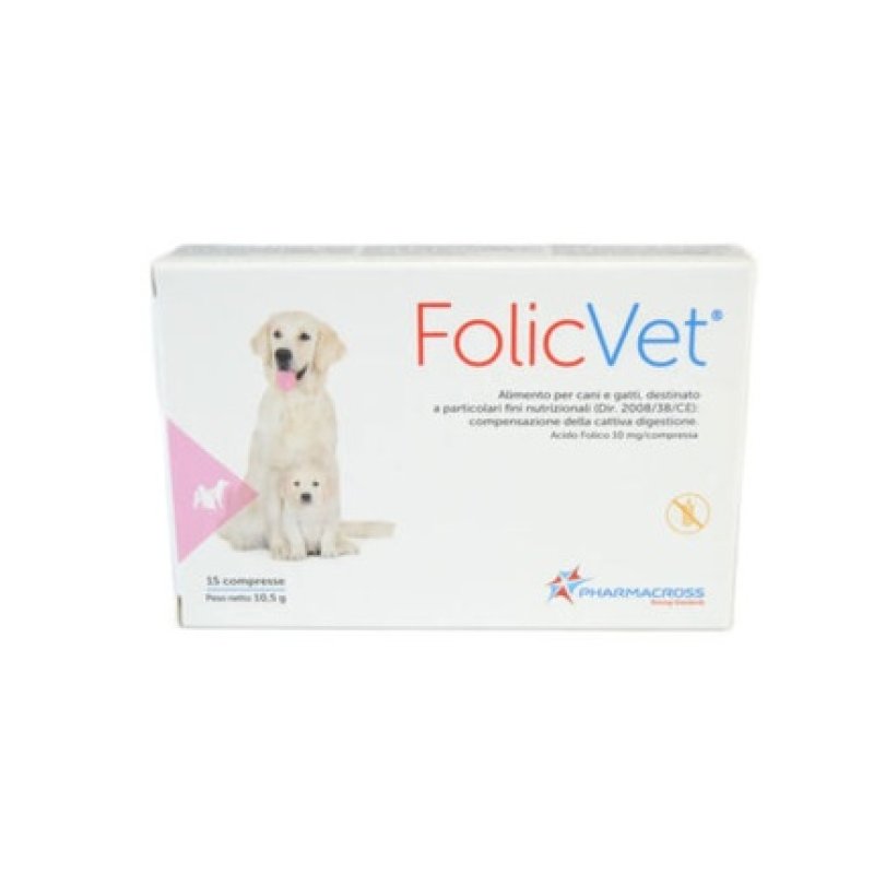 Folicvet 10.5g 15 Tablets for Dogs and Cats