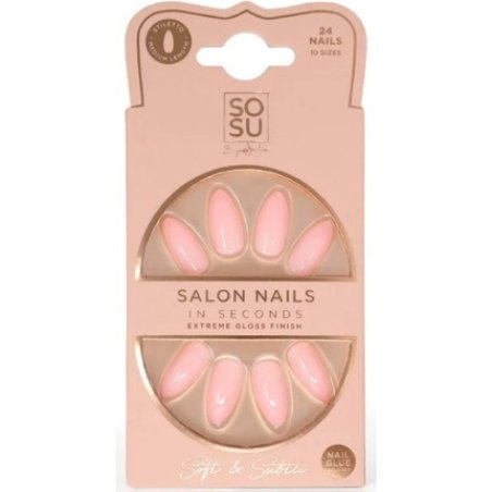 Soft & Subtle Artificial Nails (Salon Nails) 24 pieces