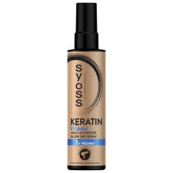 Syoss Heat Protection Spray Keratin & Volume - Protects Hair From Heat Damage