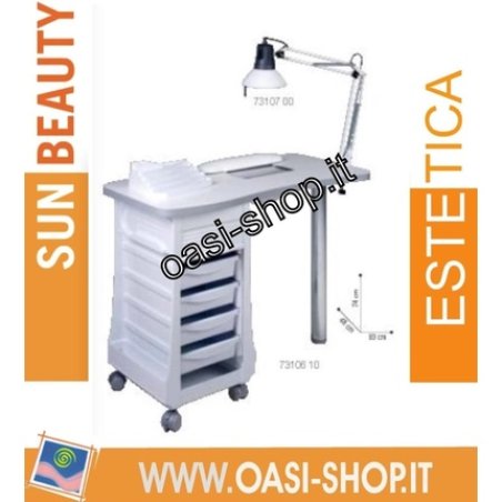 Manicure Table with Vacuum Cleaner and Accessories