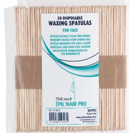 Sibel Wax Spatulas 50 Count - Easy Facial Hair Removal for Women and Men
