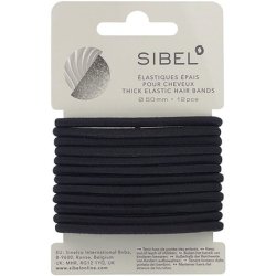 Black Thick Elastic 12 Piece Sibel