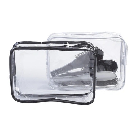Sibel Transparent Pouch With Black Edges