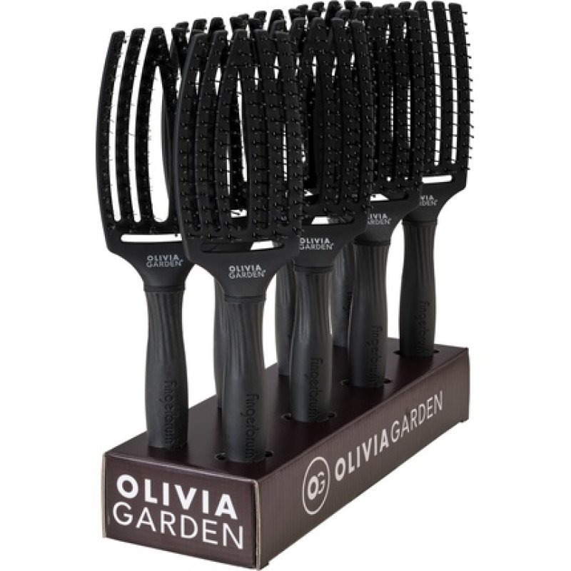 Olivia Garden Fingerbrush Double Medium Full Black
