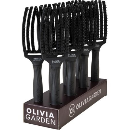 Olivia Garden Fingerbrush Double Medium Full Black