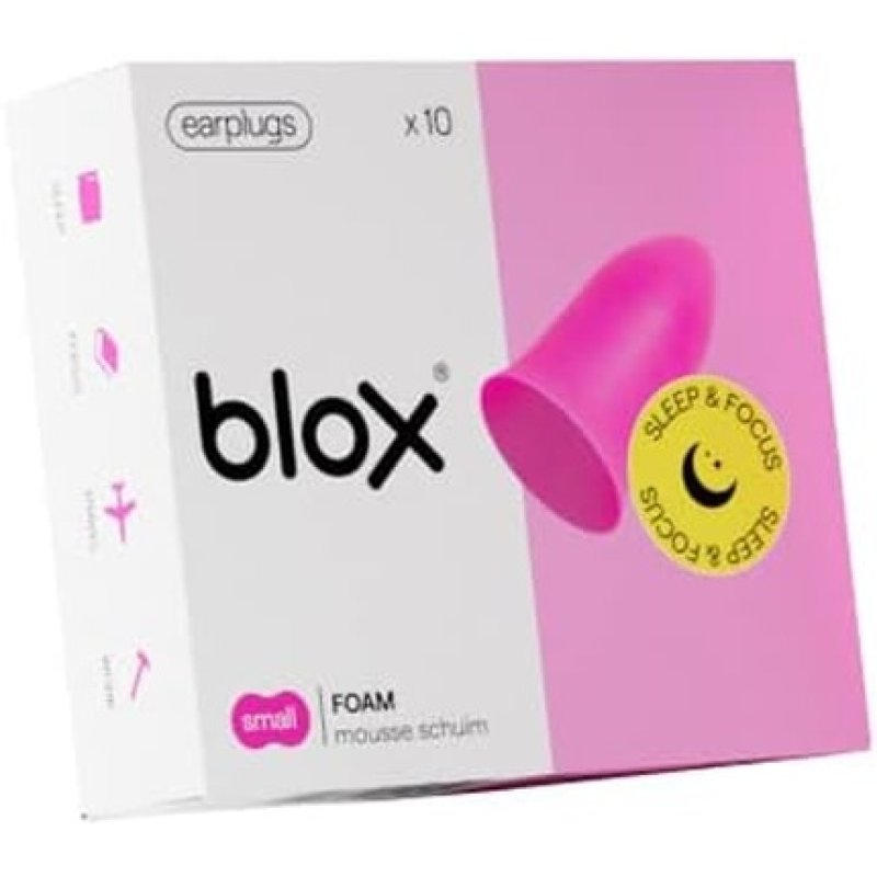 Blox Sleep & Focus Foam Earplugs Small 10 Count - Pink