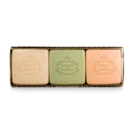 Essências de Portugal 80g Soap Set in Portuguese Traditional Packaging - Winter White Jasmine, Eucalyptus, Red Fruits
