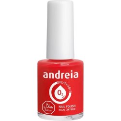 Andreia Halal Breathable Nail Polish Glossy Water Permeable Red B15 10.5ml - Shades of Pink